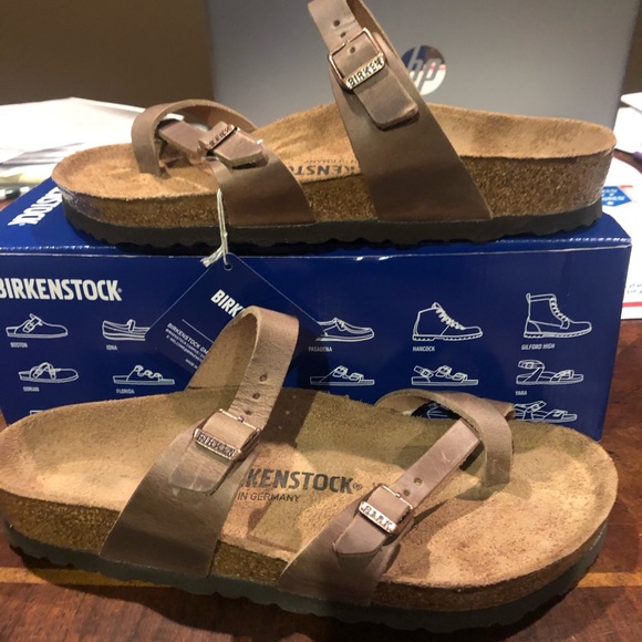 mayari birkenstock tobacco brown